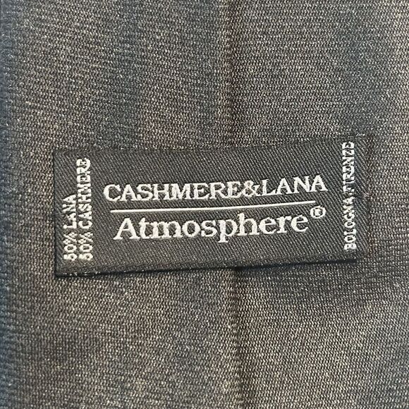 Cashmere & Lana Wool  Atmosphere Men’s Gray Tie - Picture 2 of 3